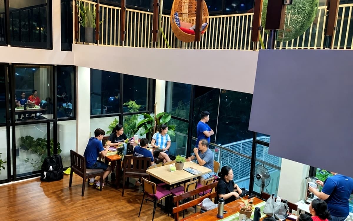 5th-Floor View Deck Dining & Lounge at C&J's Events Place Rentals
